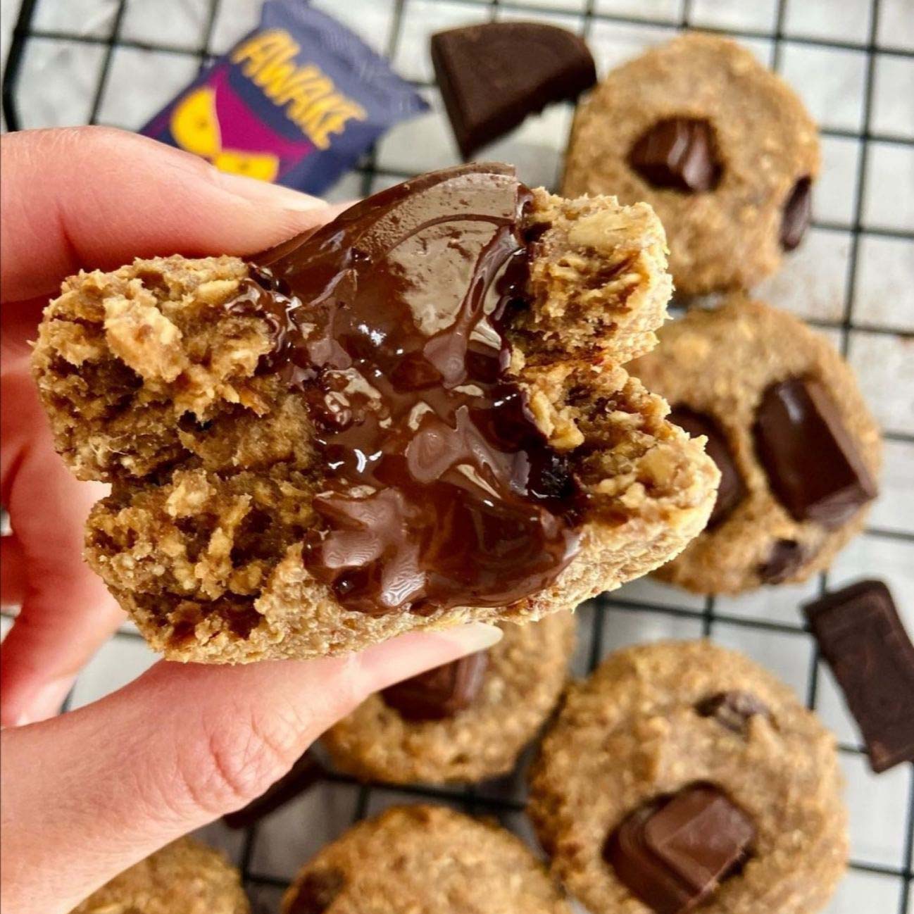 Oatmeal Chocolate Chuck Sunflower Seed Butter Cookies Awake Chocolate