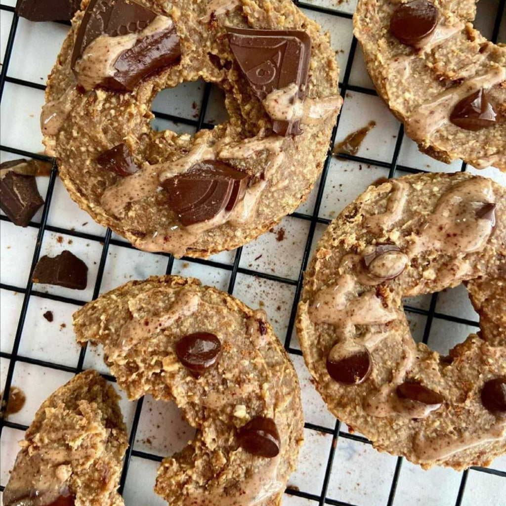 Oatmeal Chocolate Chip Nut Butter Donuts
